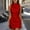 Red, variant on Womens Sleeveless Cowl Neck Bodycon Mini Dress, Stretchy Solid Color Beige Sheath Dress,Size 2XL