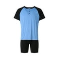 thumbnail image 4 of Hirigin Men Pajamas Sets Short Sleeve Tops and Shorts Sleepwear Loungewear, 4 of 6