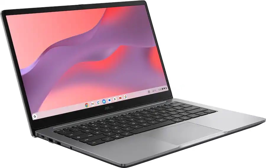 ASUS CX14 14" FHD Chromebook Laptop, Intel Celeron N4500, 4GB Memory, 64GB eMMC, Misty Grey, Webcam, Intel UHD Graphics, Chrome OS with Mazepoly Accessories