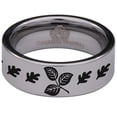thumbnail image 2 of Leaf Tungsten Carbide Ring, 2 of 9