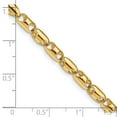 thumbnail image 5 of 14K Yellow Gold 4mm Fancy Barrel Link Necklace 24 Inch, 5 of 5