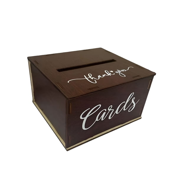 LAMIRO New Rural Wedding Creative Decoration Gift Box With Slot Wooden Card Box Wedding Table Decoration