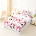 thumbnail image 5 of Erosebridal Girls Pink Bowknot Twin Sheet Sets,Dreamy Princess Style Bedding For Football Girly 3pcs, 5 of 6