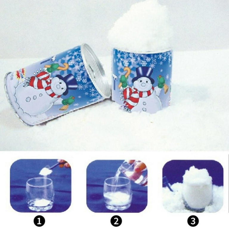 Cabilock 3 Set Instant Snow Powder Artificial Fake Snow Can Bricolaje Copos  de Dispersión de Nieve Nieve Caída Esponjosa para Navidad Decoración de