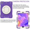 thumbnail image 3 of Case for iPad 9.7 6th/5th 2018/2017 / Air 2 / Pro 9.7, 360° Rotating Silicone PC Multi-Functional Handle-Kickstand Shockproof Cover & Shoulder Strap & Pencil Holder,Dark Purple, 3 of 10