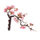 thumbnail image 3 of Flores artificiales de ciruelo realistas. Rosa claro, 3 of 9