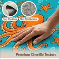 thumbnail image 6 of ODIKA 2'x3' Washable Accent Rug Pet Friendly, Bedside Mat Creature Coral Reef Border Motif Turtle Fish Motifs Ocean Octopus Refined for Bedroom, Nursery, RV, 6 of 7