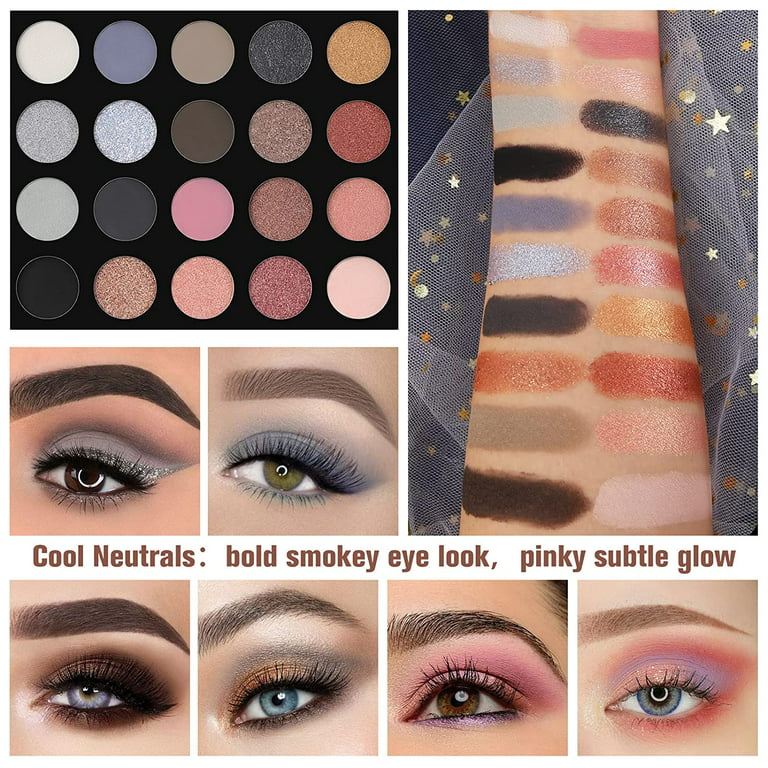 UCANBE All In One Makeup Kit - 4 Shimmer Matte Eyeshadow, 1 Pink Blush, 1  Bronzer Contour, 1 Illuminator Highlighter Makeup Palette Make Up Sets For  Women Girls Teens