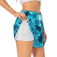 thumbnail image 1 of Balery World Turtle Day Pantalones cortos deportivos para mujer con forro y dos bolsillos, elásticos, para entrenamiento, gimnasio, yoga-X-Large, 1 of 7