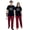 Black, variant on Feliz Navidad Santa Hat Red Matching Couples Christmas Pajamas Plaid Short Sleeve