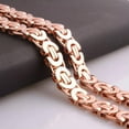 thumbnail image 4 of QQTDFG 6/8/10mm Cut Flat Byzantine Chain Stainless Steel Women Men Necklace or Bracelet-Rose Gold-6mm-20inch or 50cm, 4 of 6