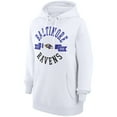 thumbnail image 2 of Women's G-III 4Her by Carl Banks White Baltimore Ravens City Graphic Team Fleece Pullover Hoodie, 2 of 5