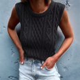 thumbnail image 2 of Summer Knit Tank Top for Women - Lazy Round Neck Sleeveless Fashion Shirt, 2 of 5