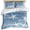 Mist Blue, variant on Brown Coastal Bedding 3 Piece Duvet Cover Set Twin Size, Summer Ocean Waves Ombre Sea Starfish Soft Microfiber Comforter Cover with Zipper Closure & Pillowcases, Wrinkle & FadeResistant Quilt Cover