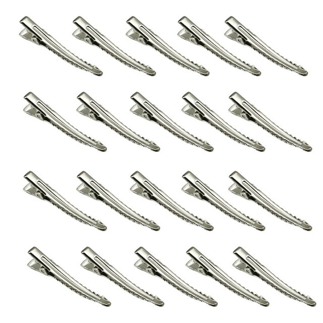 Cateissary Pinzas para el cabello de aleación con estilo y duraderas para profesionales del salón, pinzas para el cabello con pasador, pinzas Artesanía plateado, 1 6 cm
