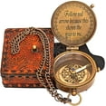 thumbnail image 4 of Brass Compass Engraved with “Follow red Arrow Because This Shows The Way to me Directional Camping Compass Engraved Pocket Gift, Confirmation Gift, 4 of 7