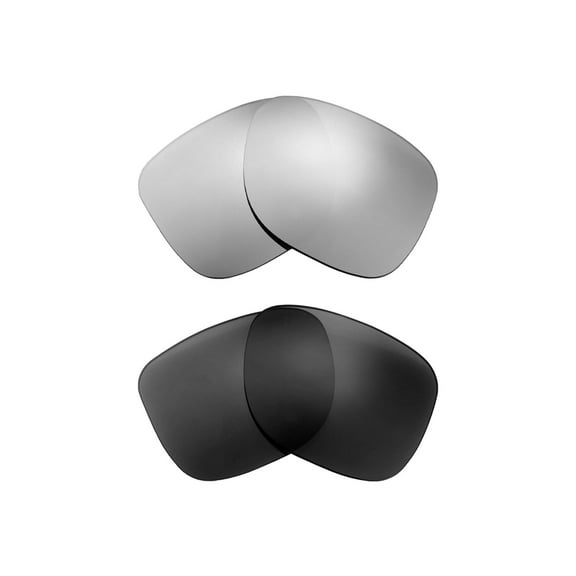 Walleva Polarized Titanium   Black Replacement Lenses For Ray-Ban RB4165 Justin 54mm