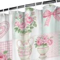 thumbnail image 3 of Pioneer Flower Floral Print Pattern Shower Curtain 84"x72", Bathroom Decorative Shower Curtain Set with 12 Hooks, Waterproof Washable, 3 of 6