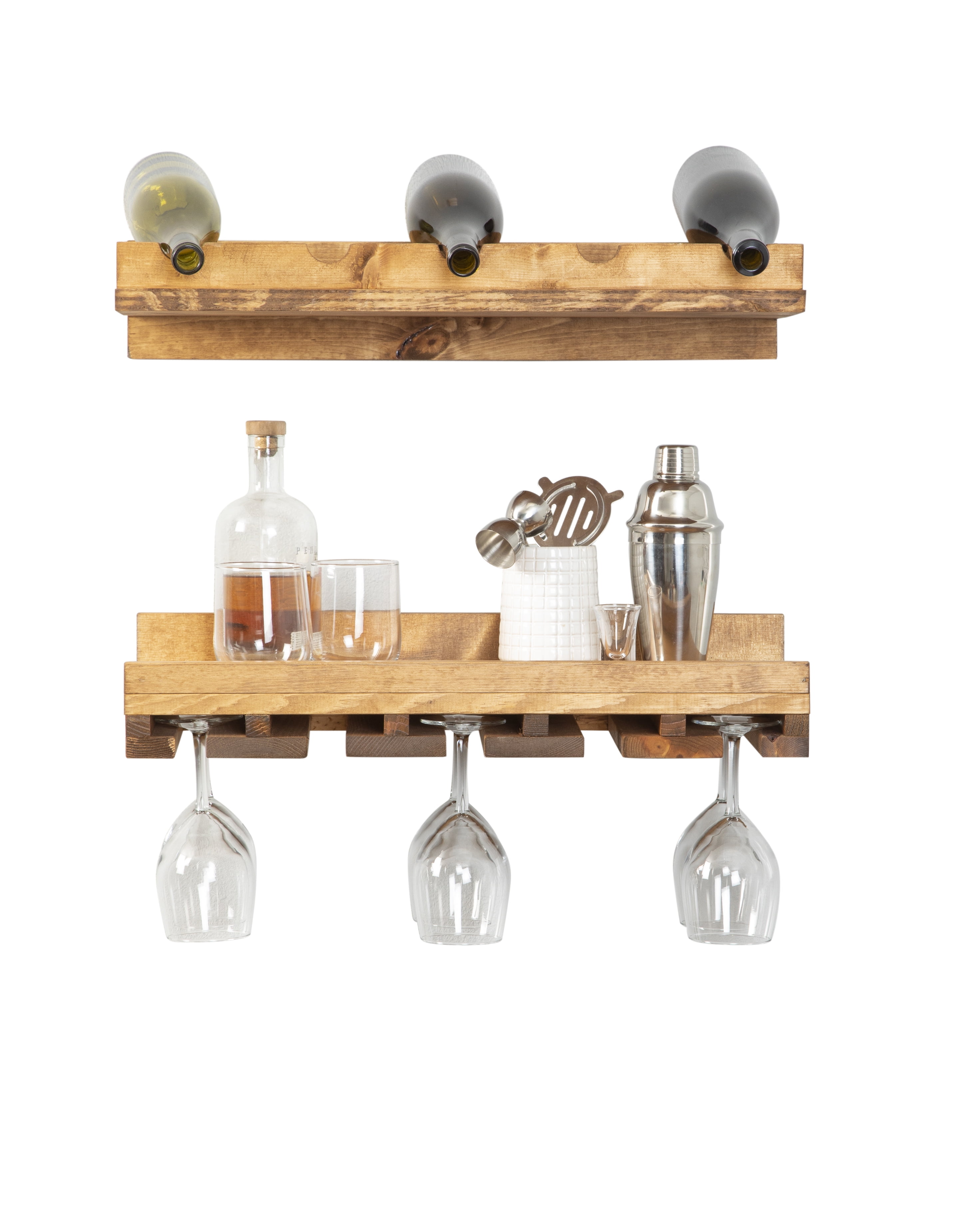 Del Hutson Designs Walnut 24inch Rustic Luxe Wine Bottle And Stemware Rack Set Walmart Com Walmart Com easy diy wine rack on Del Hutson Designs Walnut 24inch Rustic Luxe Wine Bottle And Stemware Rack Set Walmart Com Walmart Com