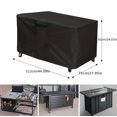 thumbnail image 4 of Housse Carrée Solide Résistante aux Déchirures et Imperméable pour Foyer Extérieur, Revêtement PU Résistant à la Décoloration 32 ”L * 32” L * 24 ”H Noir, 4 of 5