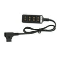 thumbnail image 4 of D Tap Male To 4 Female Splitter, Portable Stable Transmission Tension Resistant D Tap Male To 4 Female Power Cable  For V Interface Batteries, 4 of 8