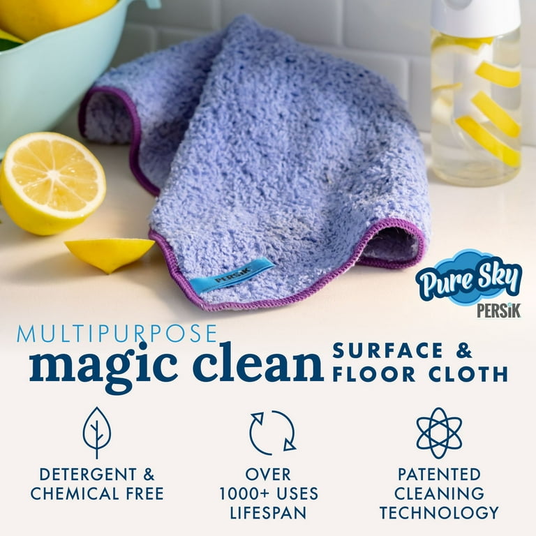 Pure-Sky Window Glass Cleaning Cloth - JUST ADD Water No Detergents Needed  Streak Free Magic Ultra Microfiber Window Polishing Towel - for Windows,  Glass, Mirror and Screen - Leaves no Wiping Marks 