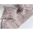 thumbnail image 2 of France Bed Runner Set, Vintage Style Travel Theme Paris Eiffel Towers Streetlights Dove Birds Art, Decorative Bedding Scarf & 2 Pillow Shams for Hotels Homes, Queen, Pale Rose Dark Mauve, by Ambesonne, 2 of 3