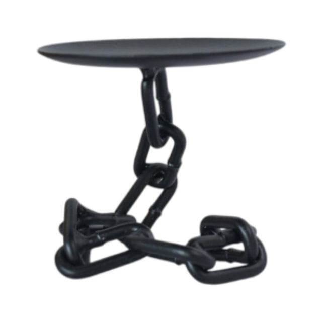 Candelabro de hierro,Candelabro de té con cadena de hierro de estilo vintage,Candelabro creativo de arte en hierro para centro de mesa,Candelabro de escritorio de estilo Pequeño