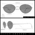 thumbnail image 3 of Trendy Hustler Snug Oval Hipster Metal Rim Sunglasses Gold - Brown, 3 of 8