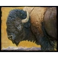 thumbnail image 2 of Vest, Chris 32x26 Black Ornate Wood Framed with Double Matting Museum Art Print Titled - Bison Portrait III, 2 of 4