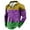 Purple, variant on YM Mardi Gras T-shirt for Men Long Sleeve Quarter Zip Pullover Carnival Celebration Shirts Funny Graphic Print Crew Neck Shirts
