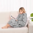 thumbnail image 4 of Halloween Spider Web Pattern Blanket Hoodies for Kids 6-13YR Oversize Wearable Blanket Hoodies for Boys Girls Teens, 4 of 7