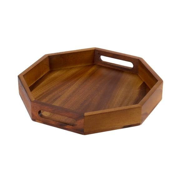 Kalmar Home - Octagon Serving Tray - 13" - Solid Bottom