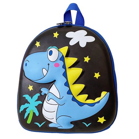 CJUAN 3D Cartoon Kids Toddler Mini Backpack for Boys Kindergarten Bag Waterproof Travel Bag Primary School Backpack Cute Dinosaur Design Black