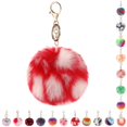 thumbnail image 2 of Pom Pom Keyring Faux Fur Decorative Fuzzy Ball Keychain Bag Charm for Women, 2 of 10
