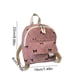 thumbnail image 3 of Mochila mini de pana con estampado de moño, correa ajustable, tamaño compacto para viajes, uso casual y diario, rosa, blanco, azul, 3 of 6
