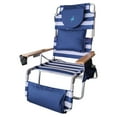 thumbnail image 2 of Ostrich Deluxe Padded 3-N-1 Outdoor Lounge Reclining Beach Chair, Blue (4 Pack), 2 of 2