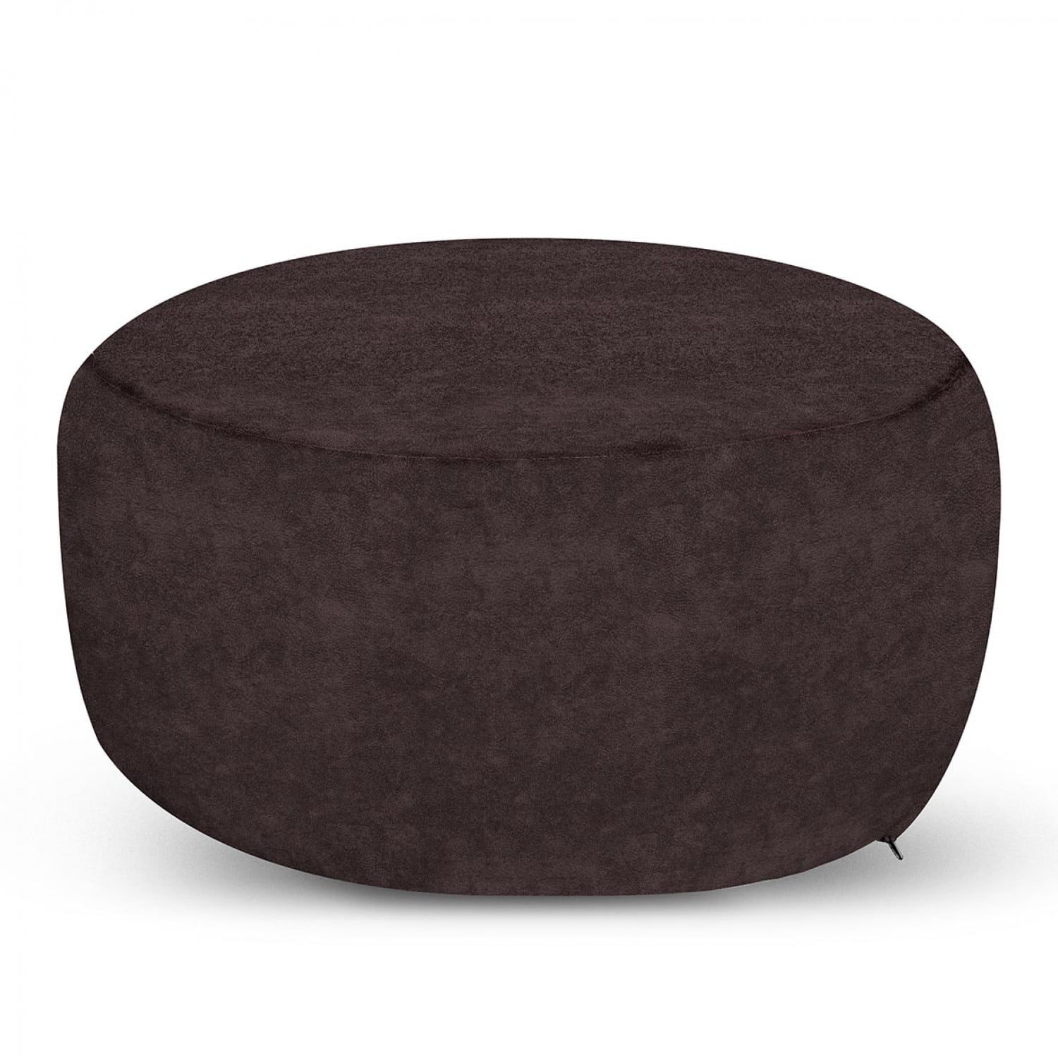 Faux Suede Ottoman Pouf, Digitally Printed Grunge Texture, Decorative