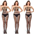 thumbnail image 2 of Lace Patterned Fishnet Tights for Women Black Fishnets Leggings Lace Tights, 2 of 6