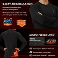 thumbnail image 4 of Men's Thermal Shirt 2/4 Pcs Fleece Lined Long Sleeve Tops Athletic Base Layer Cold Weather Gear Workout, 4 of 6