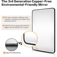thumbnail image 2 of LEDLUX 30x30 Inch Black Mirror with Beveled Trim, Copper-Free Mirror, Rounded Corner Aluminum Frame Bathroom Vanity Mirror, Modern Rectangle Wall Mounted Mirror, Horizontal or Vertical, 2 of 6