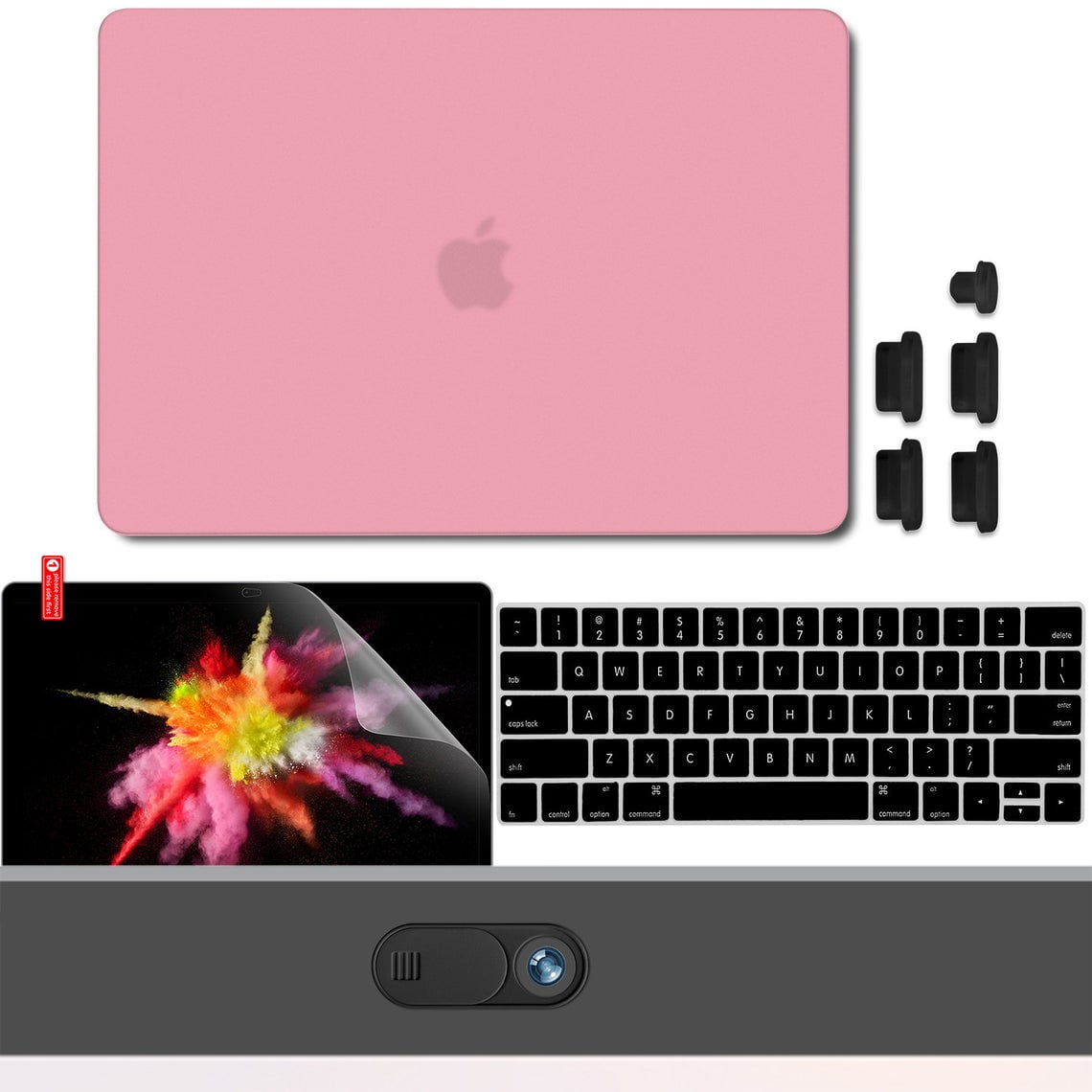 3in 1 Bundle Frosted Black Felt Case+Keyboard+LCD 2016 Macbook Pro 13inch A1708 