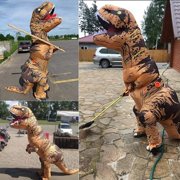 Dinosaur inflatable costume, Tyrannosaurus rex Halloween costume, suitable for adult funny inflatable party decoration costume (4.9-6.2 feet)