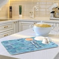 thumbnail image 3 of Dish Drying Mat Fish Scale Ocean Wave Kitchen Dish Pads Super Absorbent Microfiber Dish Drying Rack Pads Safe Heat-resistant Kitchen Counter Mat,16x18 Inch, 3 of 4