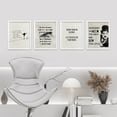 thumbnail image 2 of PixonSign Framed Wall Art, Charlie Chaplin Black & White Prints, Set of 4 Illustration Wall Decor, Contemporary Wall Décor, Modern Adhesive Canvas Posters for Bedroom, Office - 11"x14" White, 2 of 5
