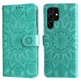 thumbnail image 1 of Funda tipo cartera GANGXUN para Samsung Galaxy S22 Ultra , diseño girasol, cuero PU, soporte, cierre magnético, tarjetero, 1 of 5