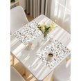thumbnail image 5 of Bunny Floral Easter Placemats Set of 6, Elegant Pastoral Spring Floral Placemats for Dining Table, Place Mats for Kitchen Tabletop, Waterproof Wipeable Dining Table Mats Set, 5 of 9