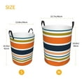 thumbnail image 5 of Balery Colorful Pastel Stripes Round Laundry Basket with Handles Waterproof Freestanding Laundry Hamper for Clothes Toys in the Dorm and Family-Small, 5 of 8