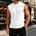 thumbnail image 2 of Sewkxo Men's Knitted Tank Tops Casual Sleeveless Shirt Summer Lightweight Trendy Light Tank Tops,White S, 2 of 8
