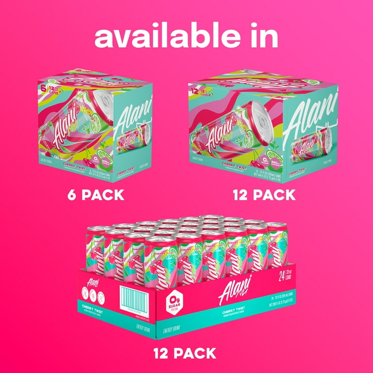 Alani Nu Cherry Twist Energy Drink 12 fl oz Can with 200mg